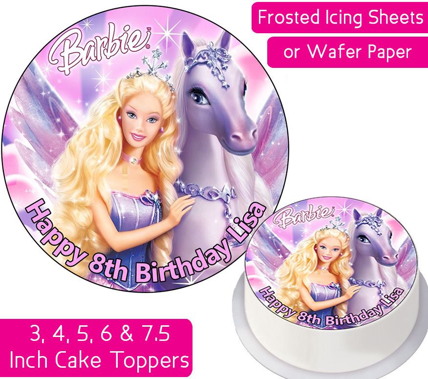 Barbie & Pegasus Personalised Cake Topper