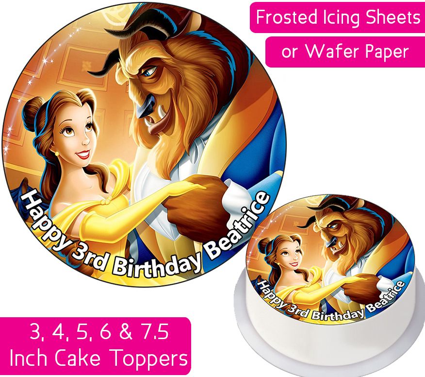 Beauty And The Beast Personalised Cake Topper