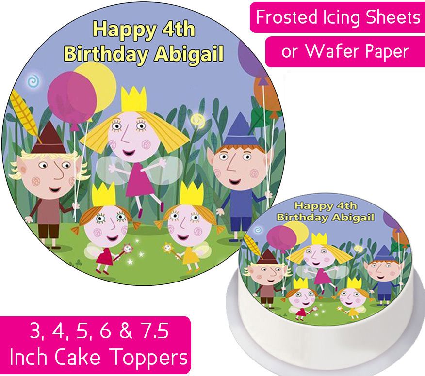 Ben and Holly's Little Kingdom Birthday Personalised Cake Topper