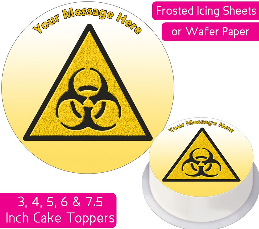 Biohazard Warning Personalised Cake Topper