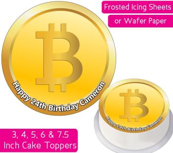 Bitcoin Personalised Cake Topper