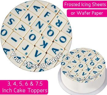 Board Game Tiles Personalised Cake Topper