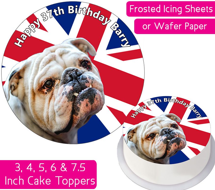 Bulldog Personalised Cake Topper