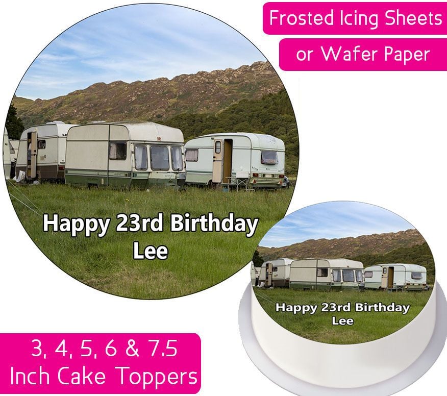 Caravan Personalised Cake Topper