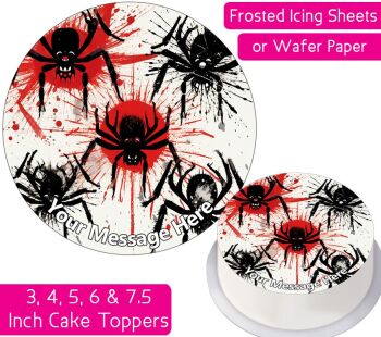 Cartoon Spiders Personalised Cake Topper