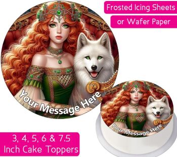 Celtic Brave Princess Personalised Cake Topper