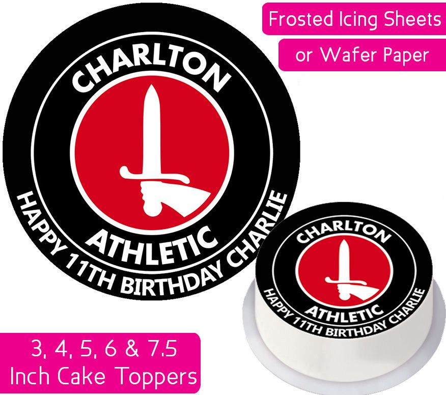 Charlton Athletic Football Personalised Cake Topper