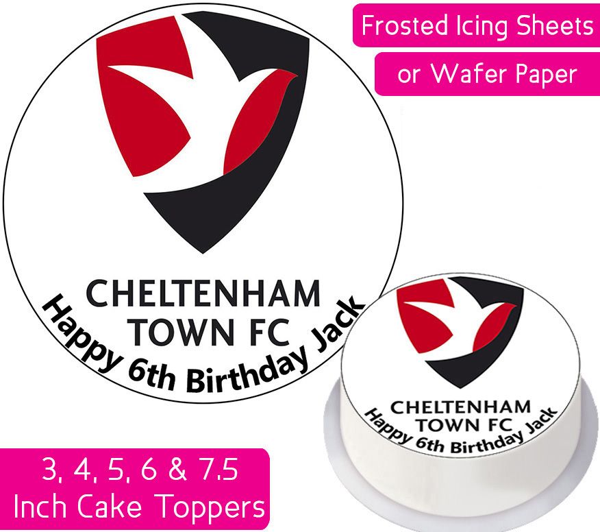 Cheltenham Town Football Personalised Cake Topper
