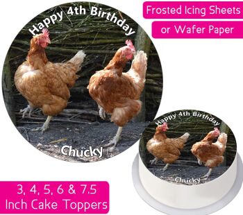 Chickens Personalised Cake Topper