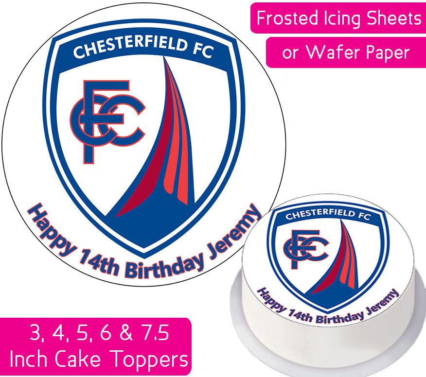 Chesterfield Football Personalised Cake Topper