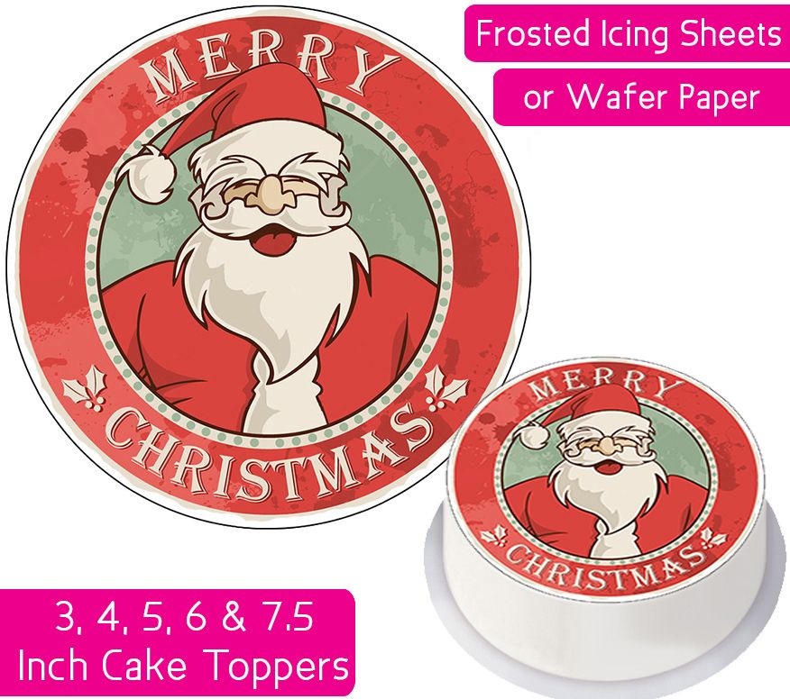 Christmas Santa Personalised Cake Topper