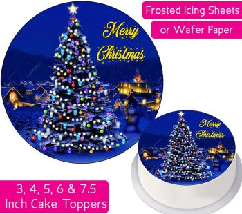 Christmas Tree Personalised Cake Topper