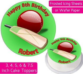 Cricket Personalised Cake Topper