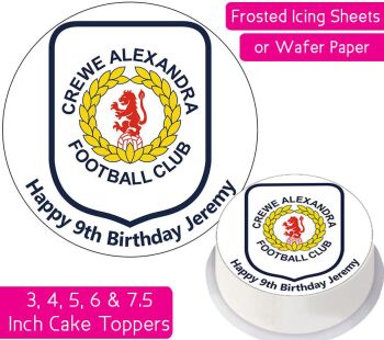 Crewe Alexandria Football Personalised Cake Topper