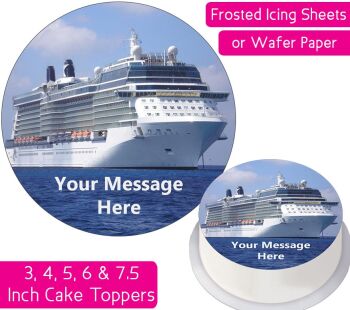 Cruise Ship Personalised Cake Topper