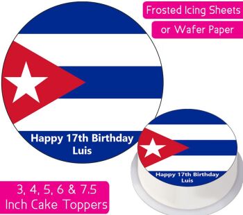 Cuba Flag Personalised Cake Topper