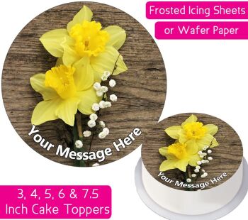 Daffodil Personalised Cake Topper