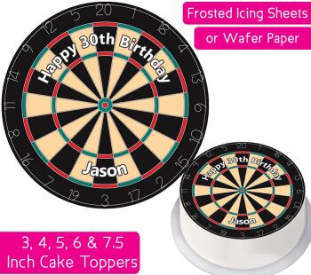 Dartboard Personalised Cake Topper