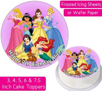 Disney Princesses Personalised Cake Topper