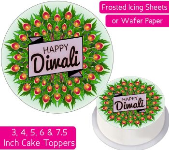 Diwali Wreath Personalised Cake Topper