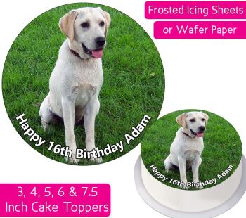 Dog Labrador Personalised Cake Topper