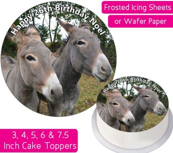 Donkeys Personalised Cake Topper