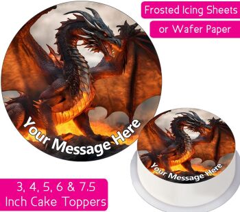 Dragon Fantasy Personalised Cake Topper