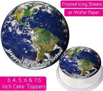 Earth Personalised Cake Topper