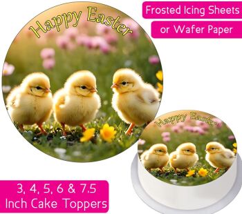 Easter Chicks Personalised Cake Topper