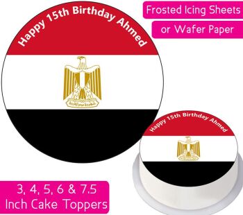 Egypt Flag Personalised Cake Topper