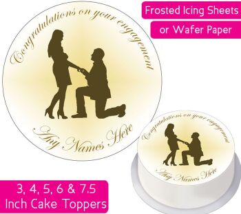 Engagement Personalised Cake Topper