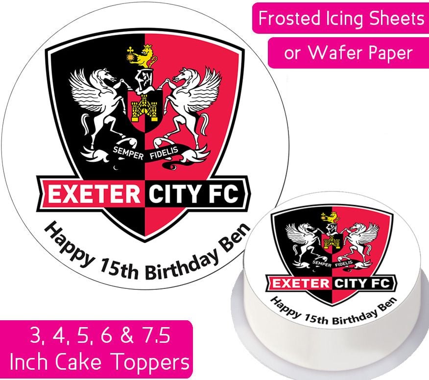 Exeter City Football Personalised Cake Topper
