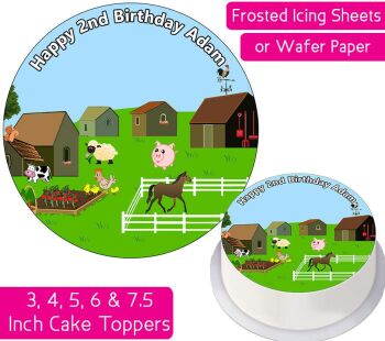 Farm Animals Personalised Cake Topper