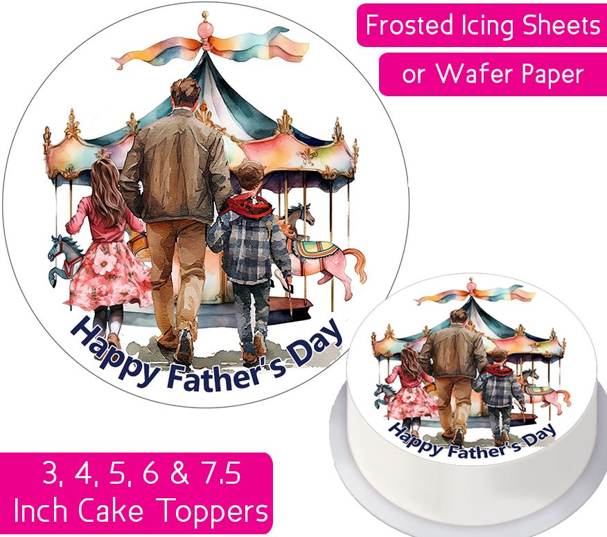 Father's Day Carnival Personalised Cake Topper