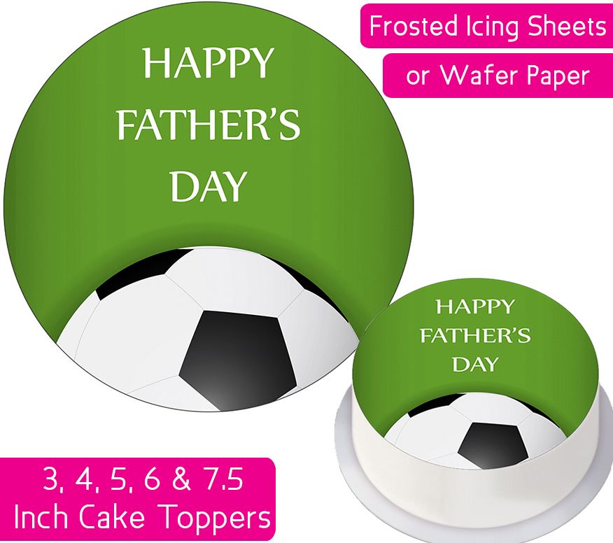 Father's Day Football Personalised Cake Topper
