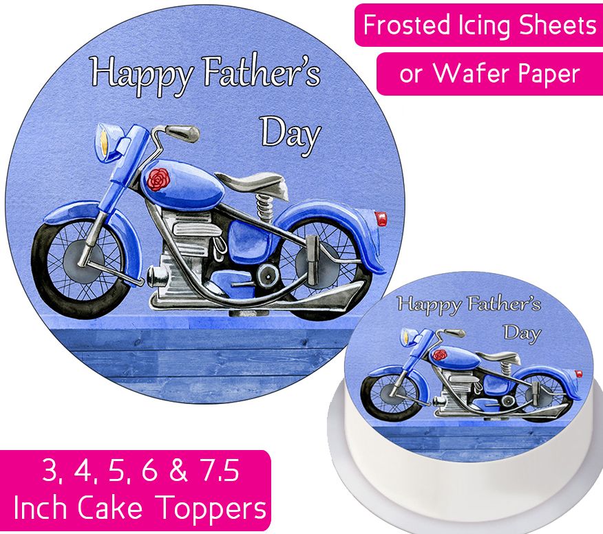 Father's Day Motorcycle Personalised Cake Topper