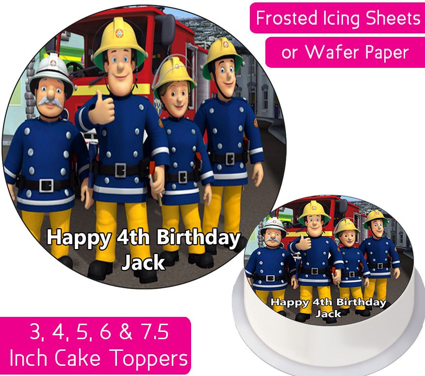 Fireman Sam Personalised Cake Topper