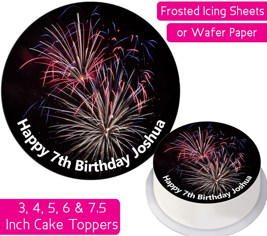 Fireworks Personalised Cake Topper