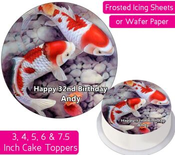 Fish Koi Personalised Cake Topper