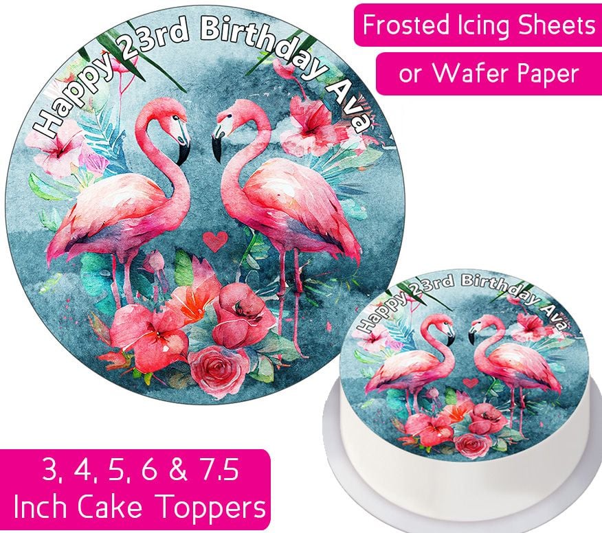 Flamingo Personalised Cake Topper