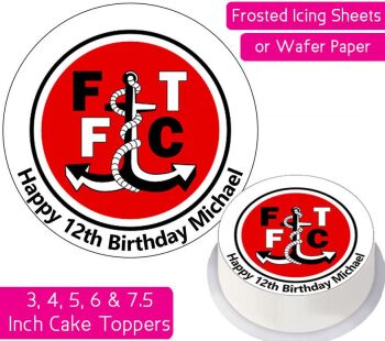 Fleetwood Town Football Personalised Cake Topper