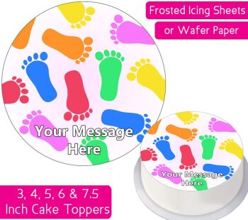 Footprints Personalised Cake Topper