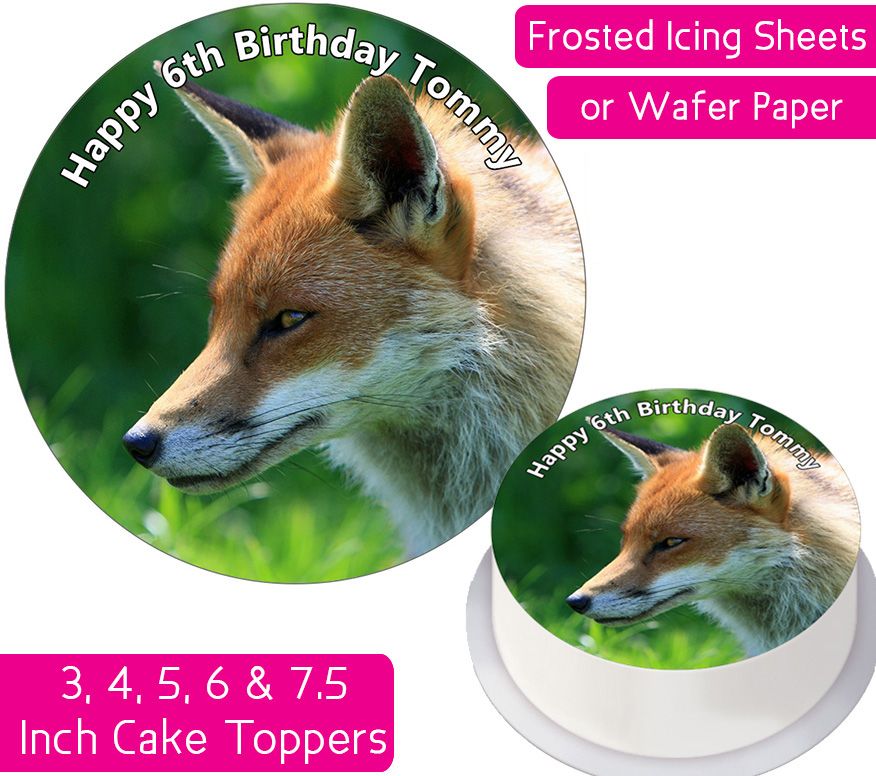 Fox Personalised Cake Topper