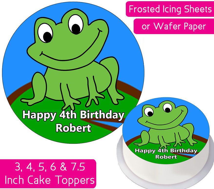 Frog Personalised Cake Topper