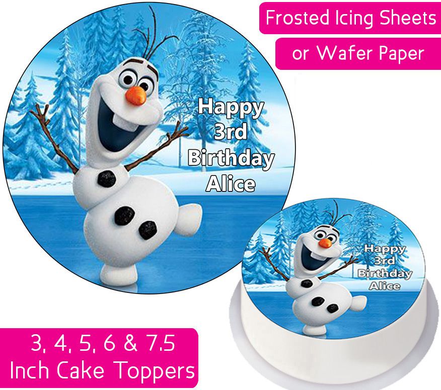 Frozen Olaf Personalised Cake Topper