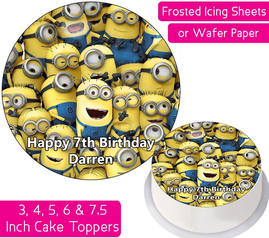 Full Of Minions Personalised Cake Topper