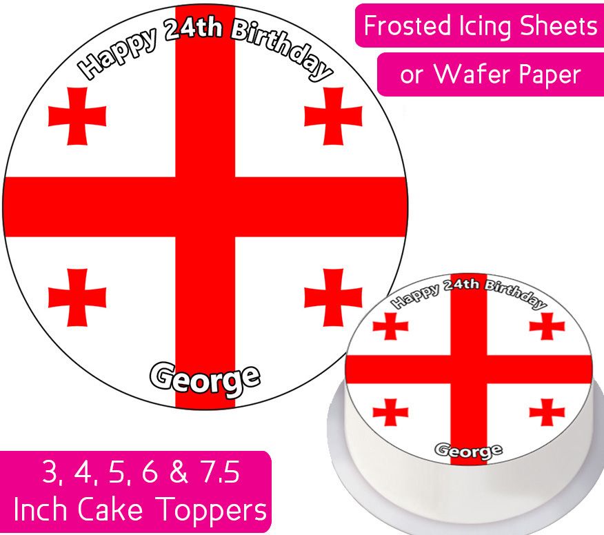 Georgia Flag Personalised Cake Topper