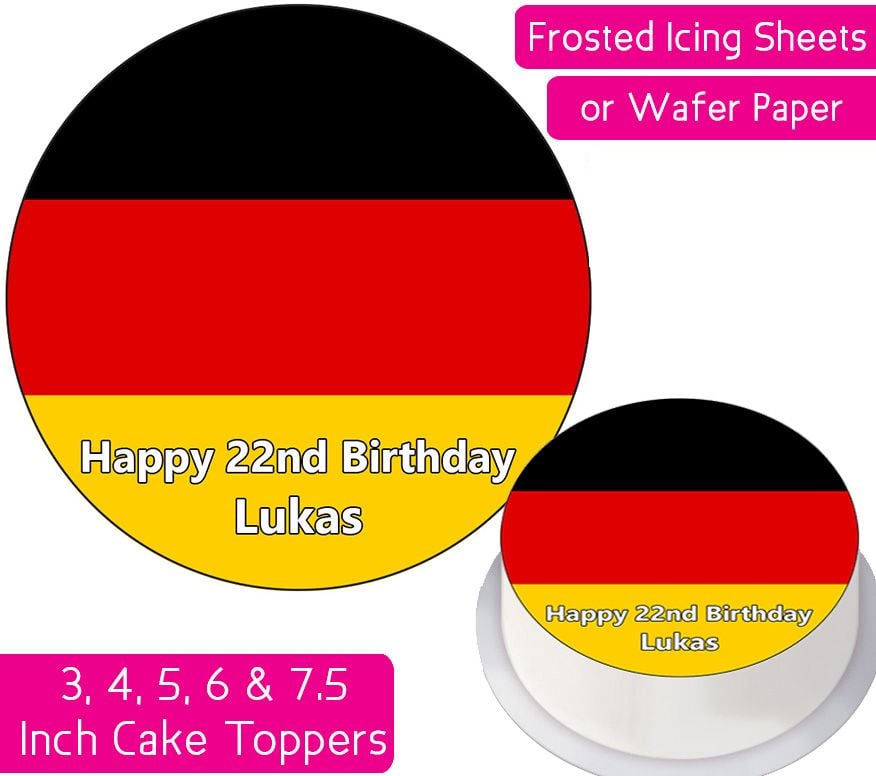 Germany Flag Personalised Cake Topper