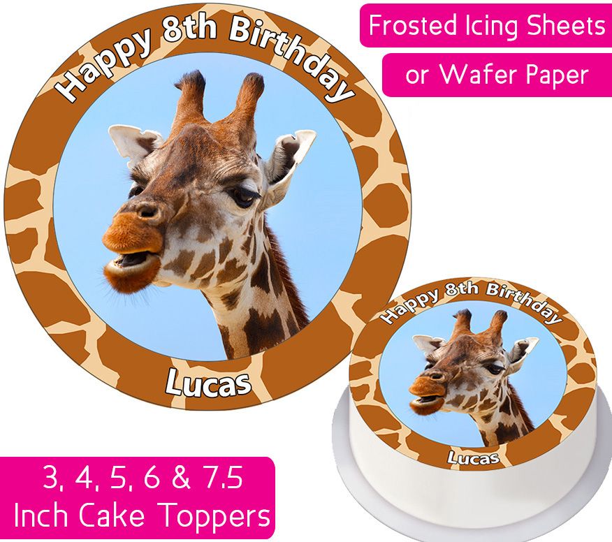 Giraffe Personalised Cake Topper