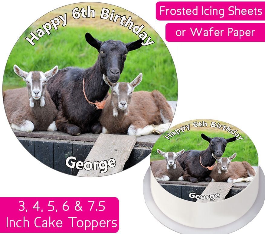 Goat Group Personalised Cake Topper